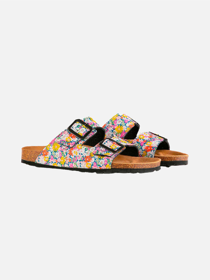 Woman sandals with flower print - MC2 Saint Barth