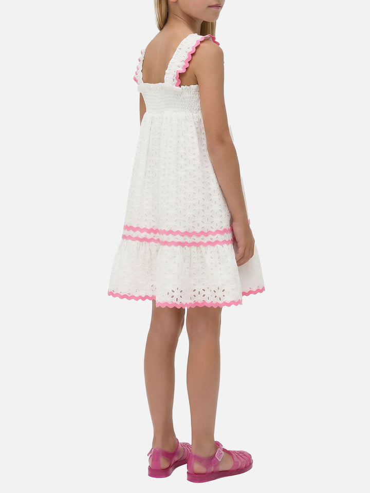 Girl white sangallo dress