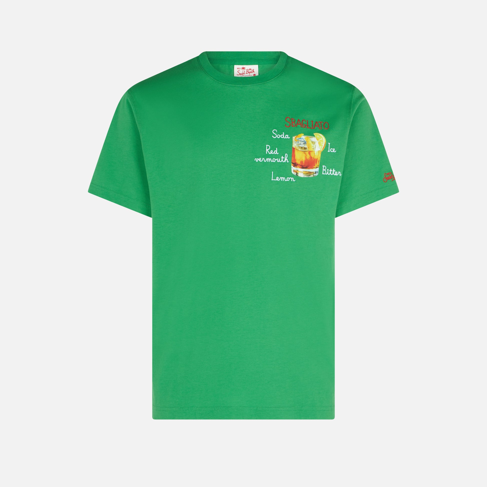 Man cotton t-shirt with Sbagliato embroidery - MC2 Saint Barth