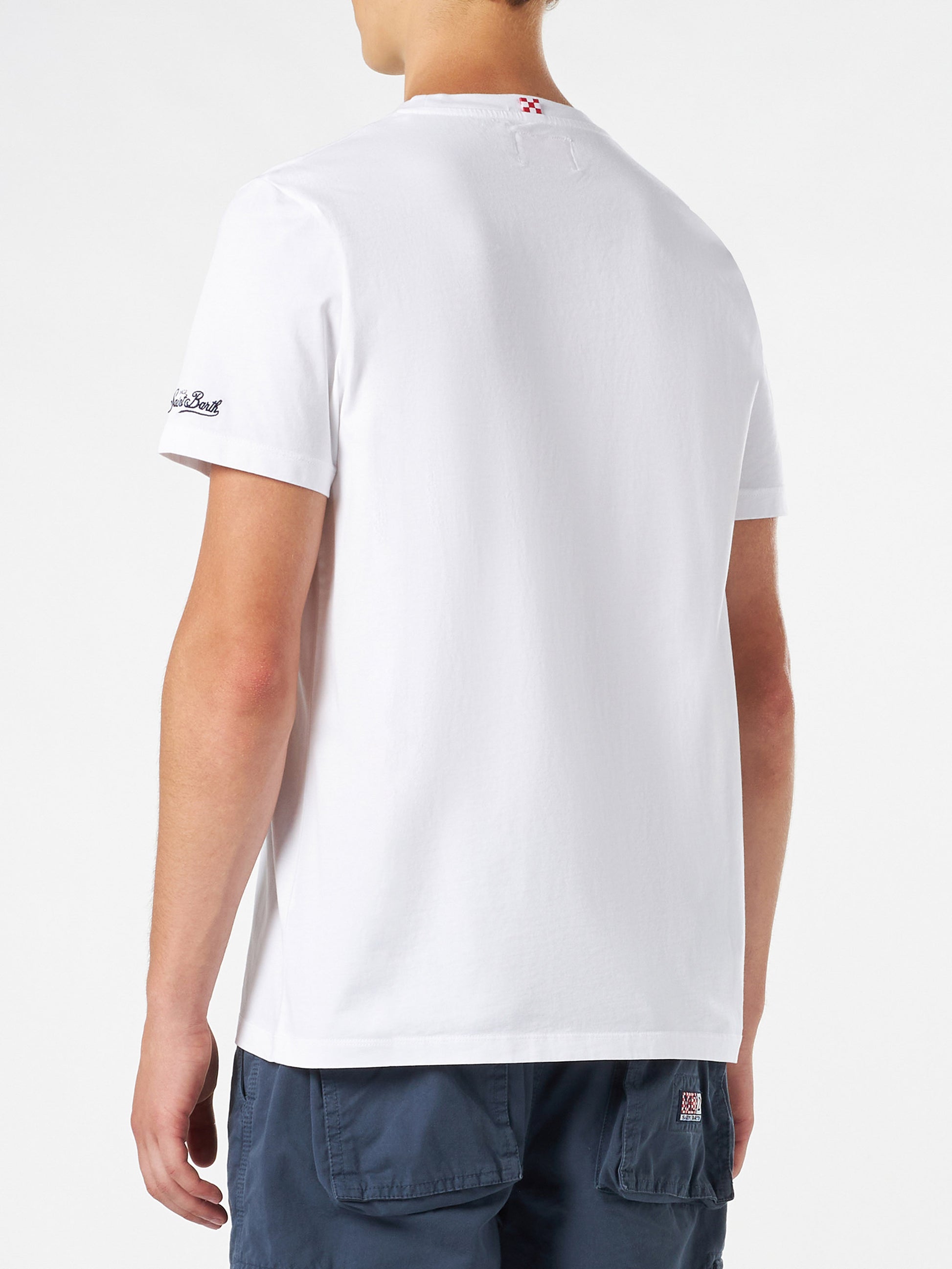 Man cotton t-shirt with Sbagliato drink print - MC2 Saint Barth