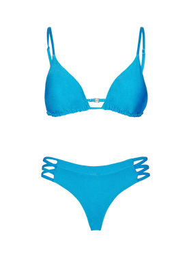 Woman bluette triangle top bikini - MC2 Saint Barth