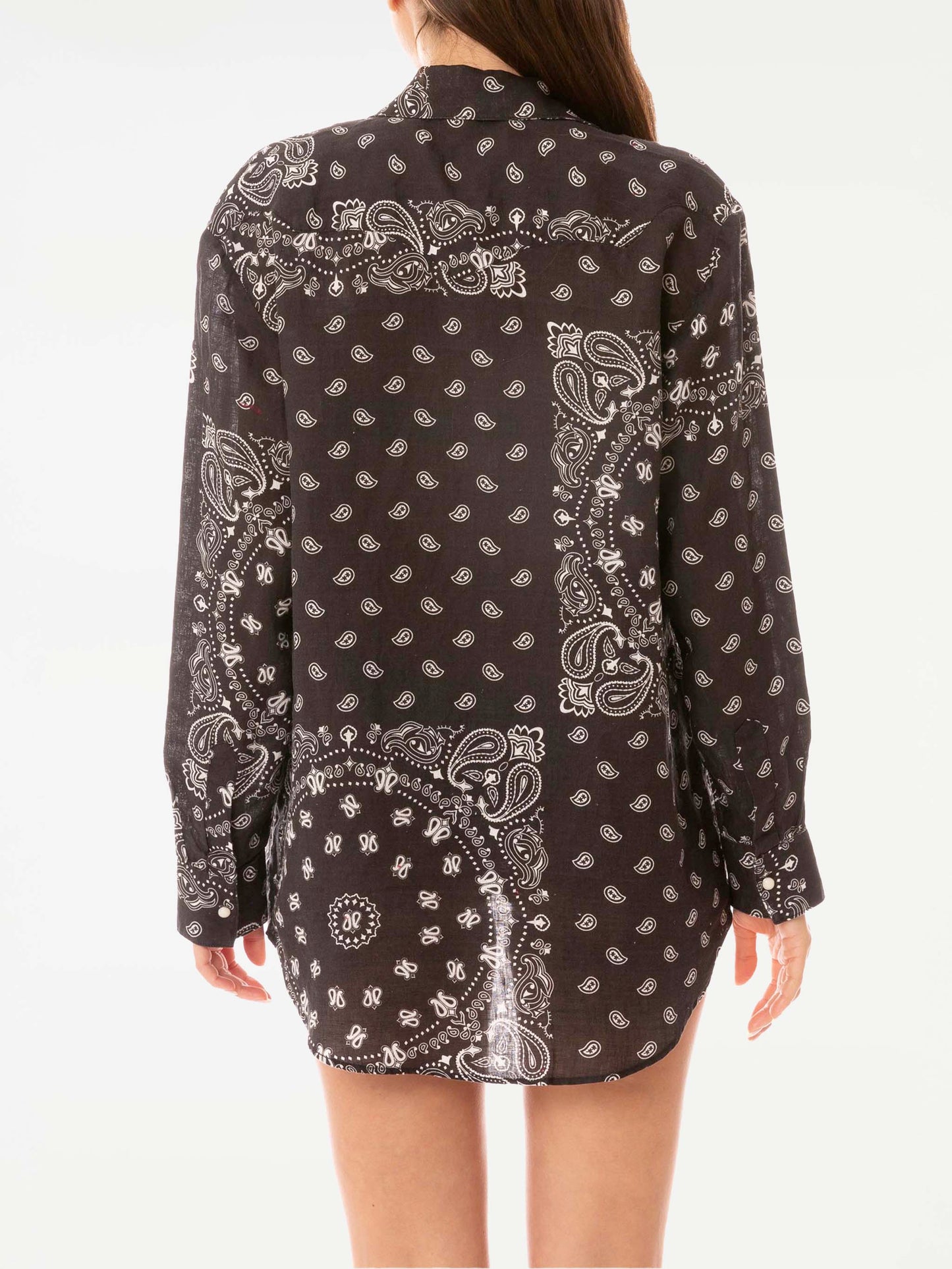 Black linen shirt with trimmings - MC2 Saint Barth