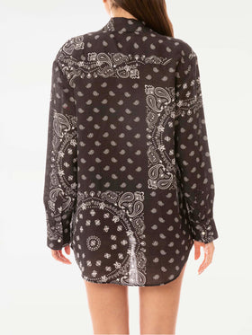 Black linen shirt with trimmings - MC2 Saint Barth