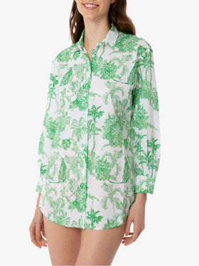 Woman cotton shirt with toile de jouy print - MC2 Saint Barth