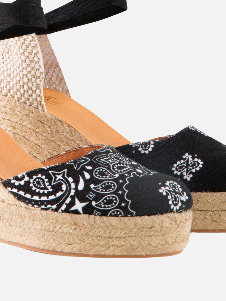 Espadrillas with high wedge and ankle lace - MC2 Saint Barth