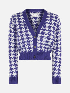 Kurzer Damen-Cardigan mit Schmuckknöpfen