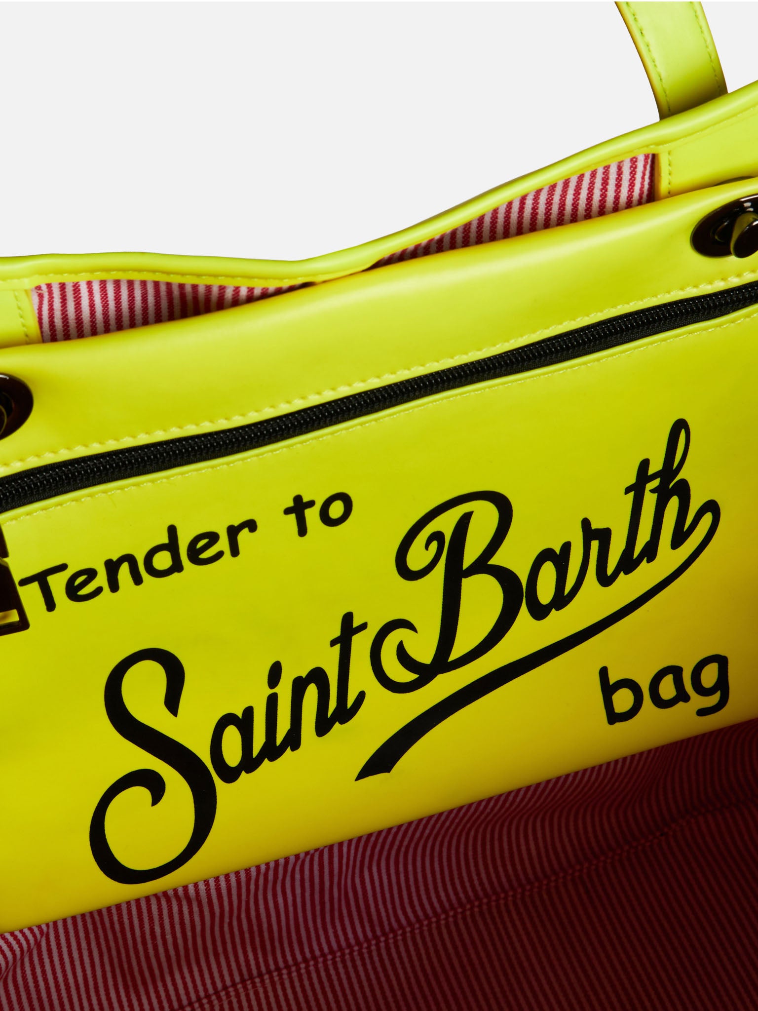 Silver reflex bag with fluo yellow details - MC2 Saint Barth