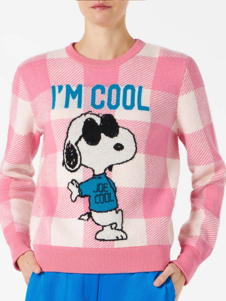 Woman sweater with Snoopy I'm Cool print | SNOOPY - PEANUTS™ SPECIAL EDITION - MC2 Saint Barth