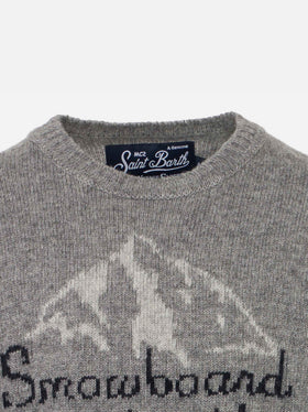 Snowboard is dead grey boy sweater - MC2 Saint Barth