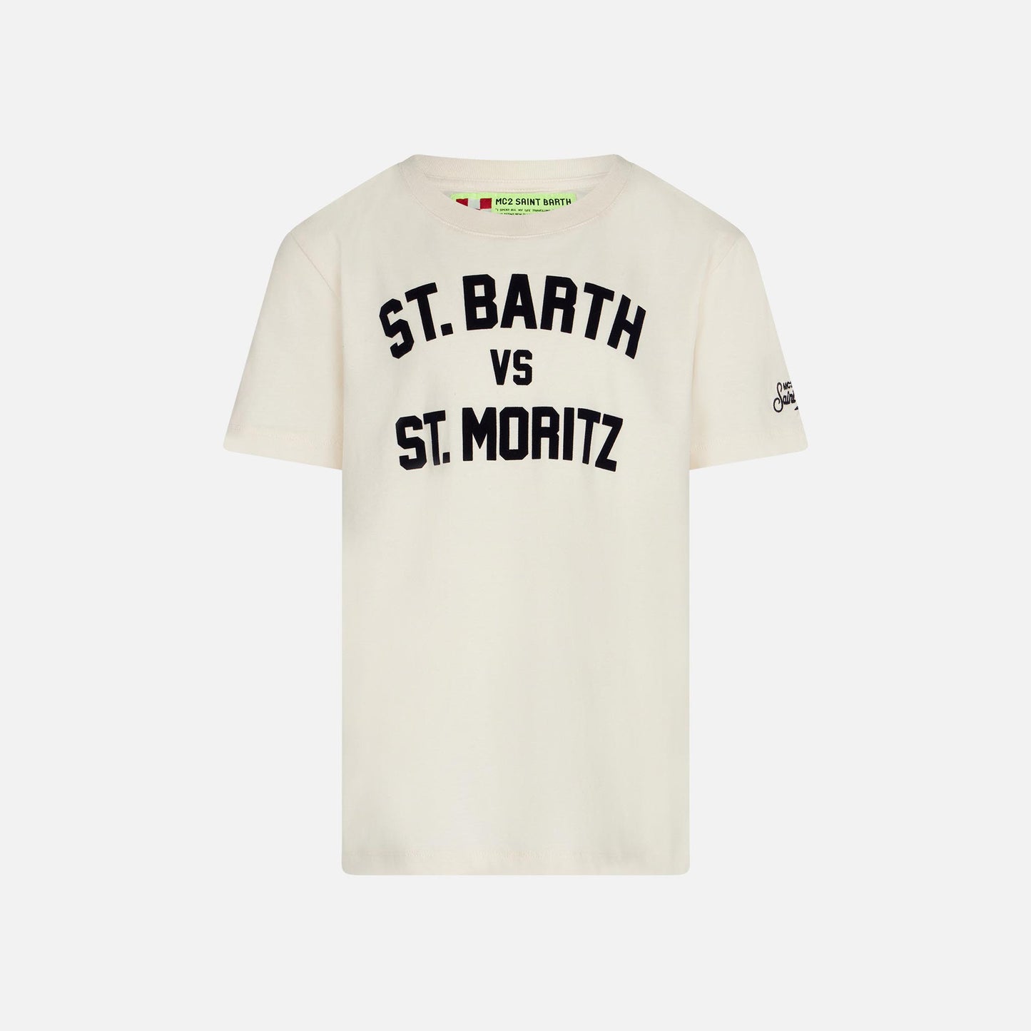 Boy t-shirt with St. Barth vs St. Moritz - MC2 Saint Barth