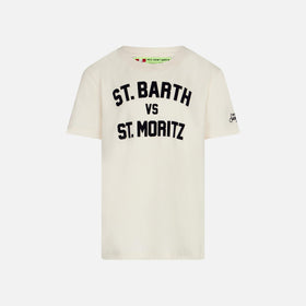 Boy t-shirt with St. Barth vs St. Moritz - MC2 Saint Barth