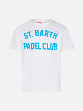 Boy cotton t-shirt with St. Barth Padel Club print - MC2 Saint Barth