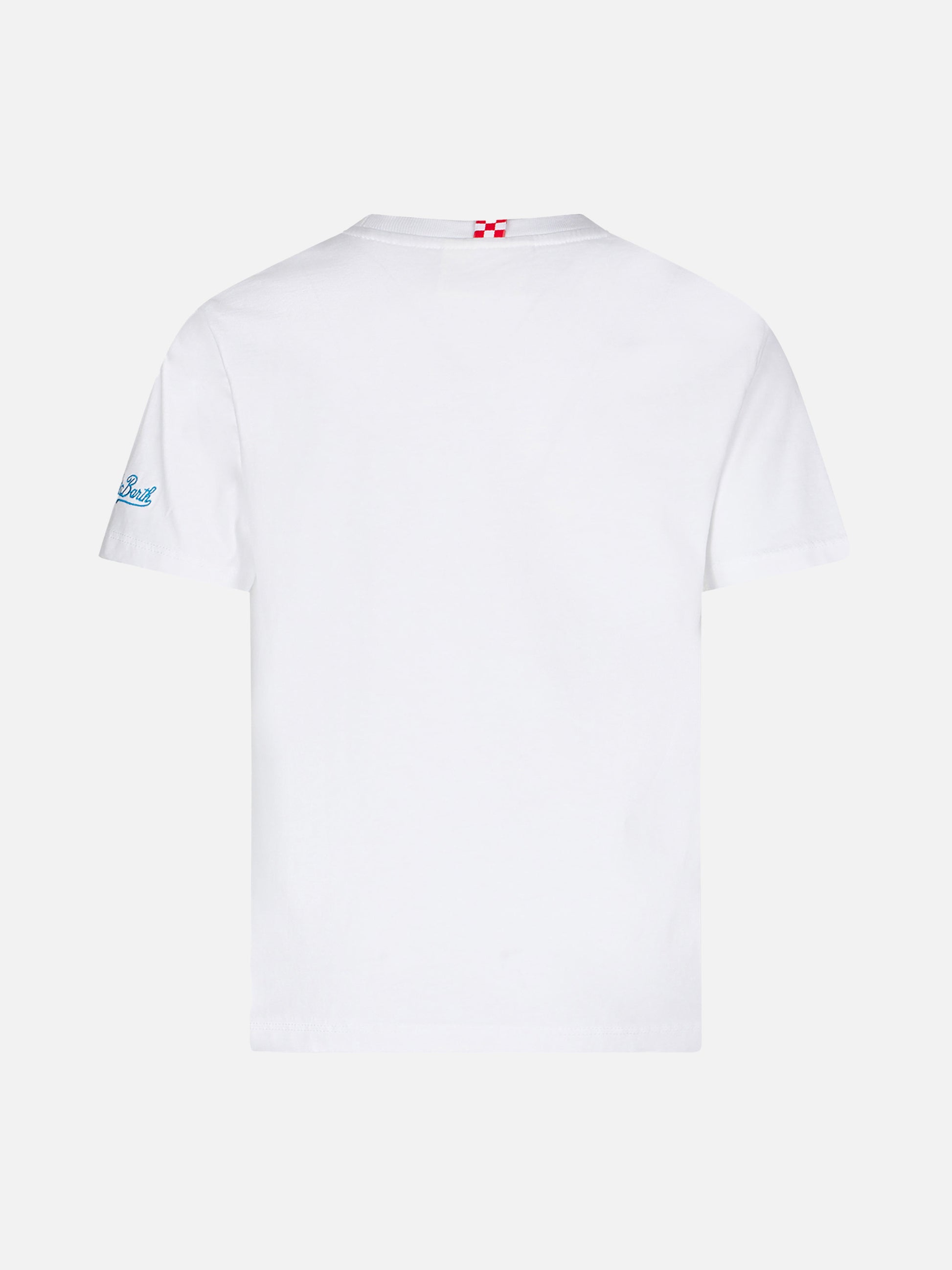 Boy cotton t-shirt with St. Barth Padel Club print - MC2 Saint Barth