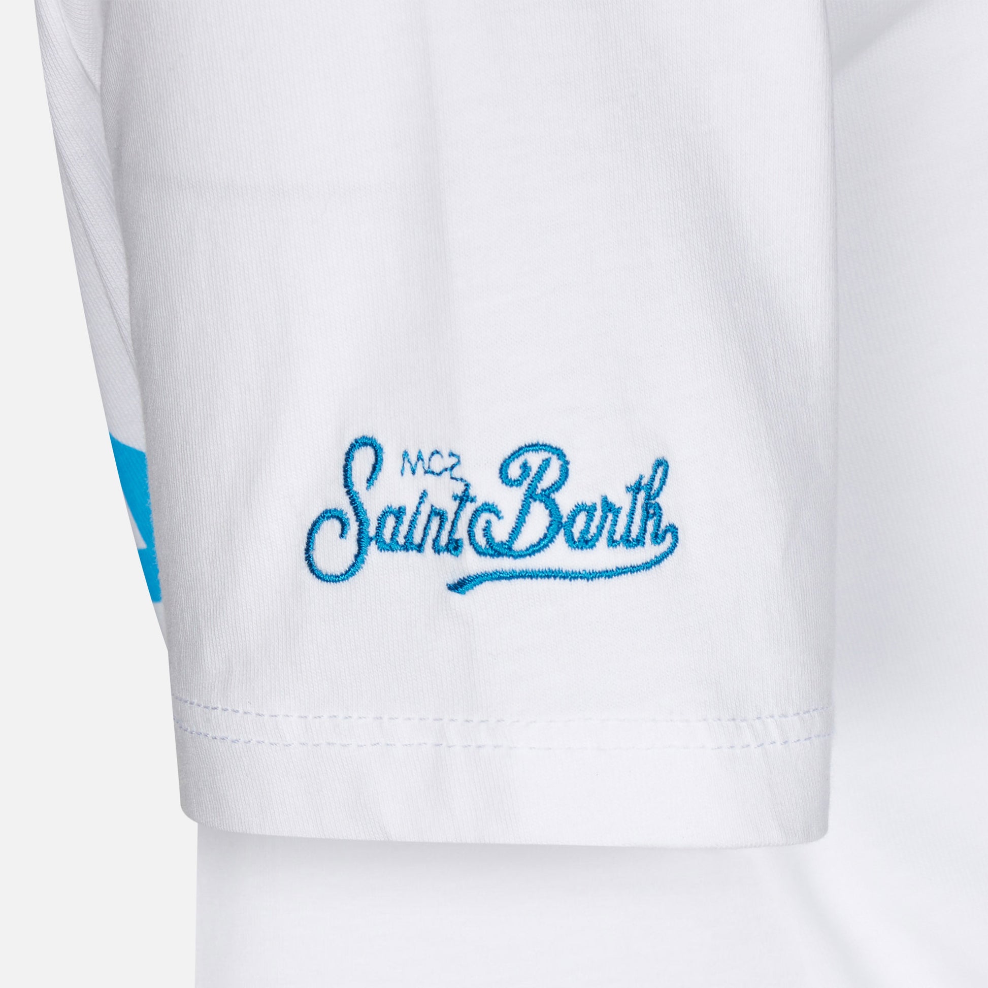 Boy cotton t-shirt with St. Barth Padel Club print - MC2 Saint Barth