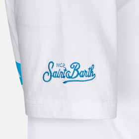 Boy cotton t-shirt with St. Barth Padel Club print - MC2 Saint Barth