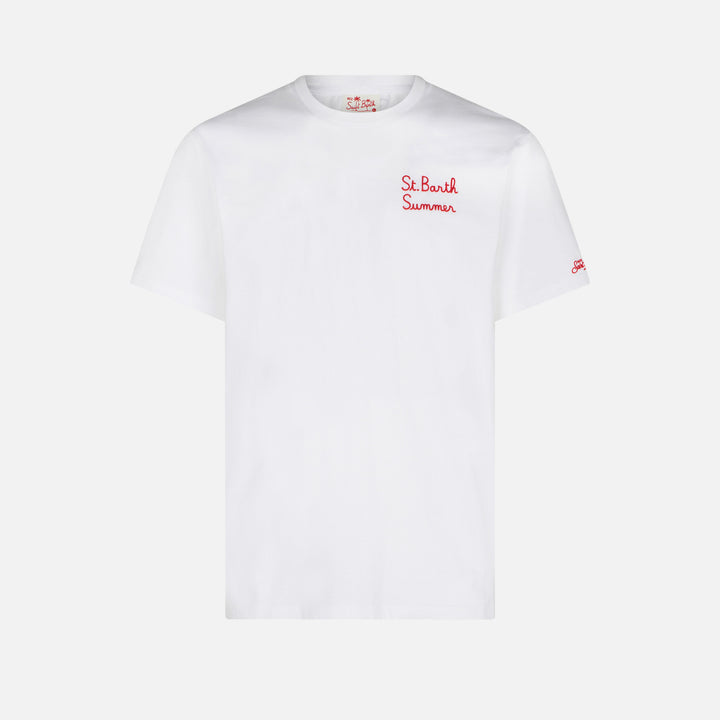 Man cotton t-shirt with Simpson family print | THE SIMPSON SPECIAL EDITION - MC2 Saint Barth