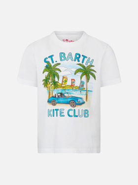 Boy cotton t-shirt with car print - MC2 Saint Barth