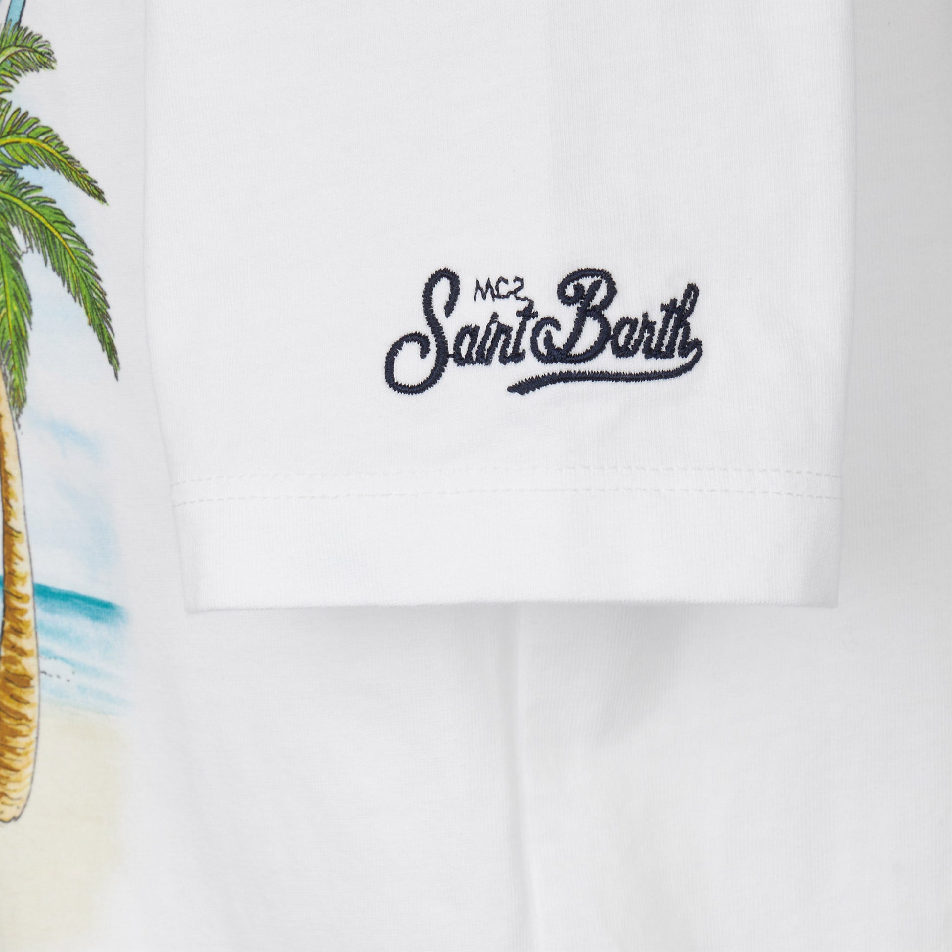Boy cotton t-shirt with car print - MC2 Saint Barth