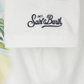 Boy cotton t-shirt with motorcycle print - MC2 Saint Barth