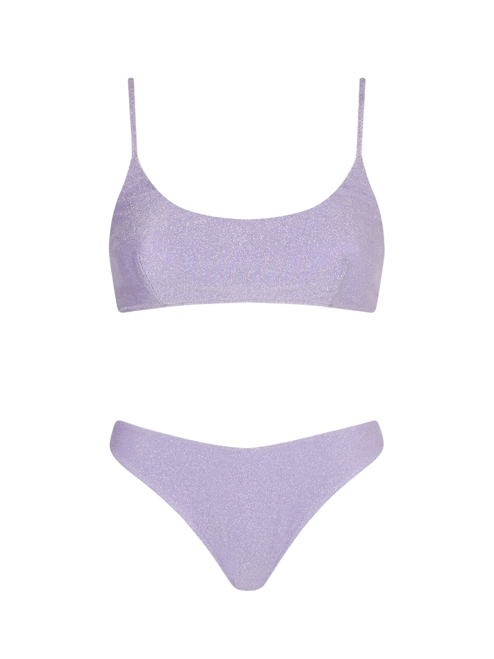 Lilac lurex bralette bikini - MC2 Saint Barth