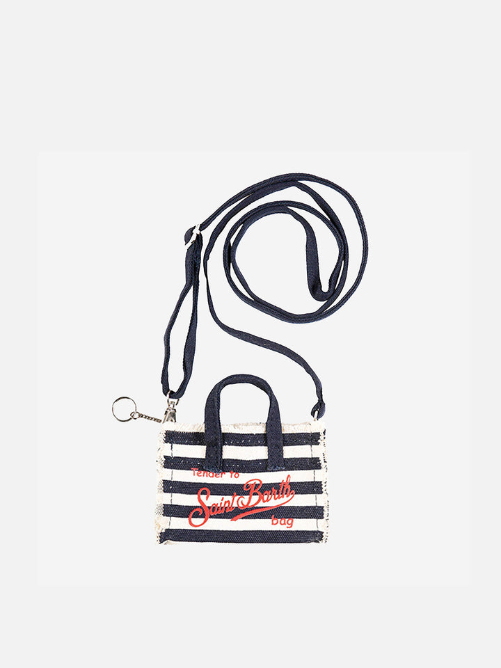 Navy blue canvas key holder - MC2 Saint Barth