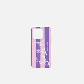 Cover for iPhone 14 Pro with striped print - MC2 Saint Barth