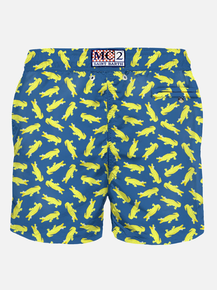 Man swim shorts with crocodile print - MC2 Saint Barth