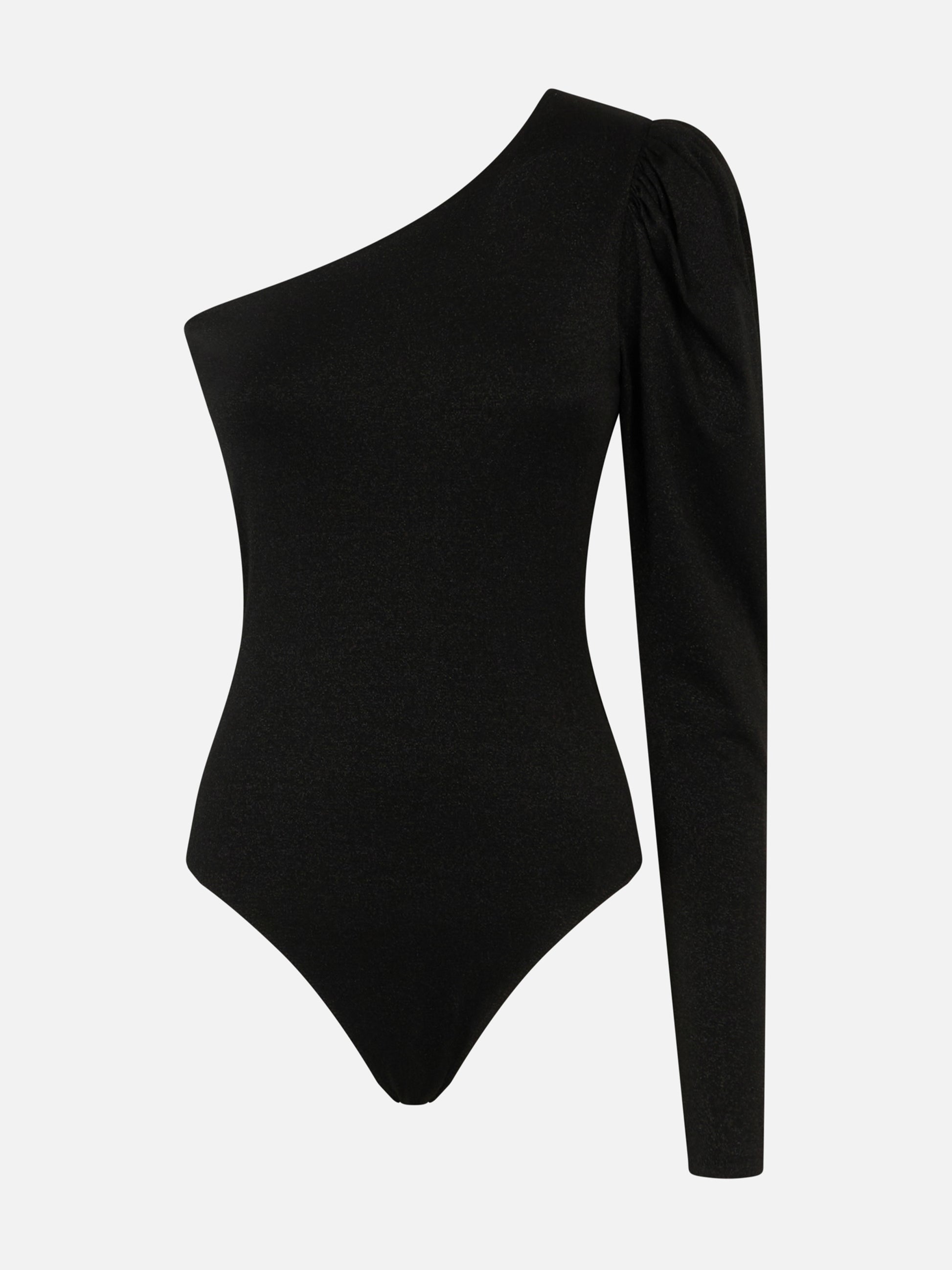 Knitted glitter black one shoulder swimsuit / bodywear - MC2 Saint Barth