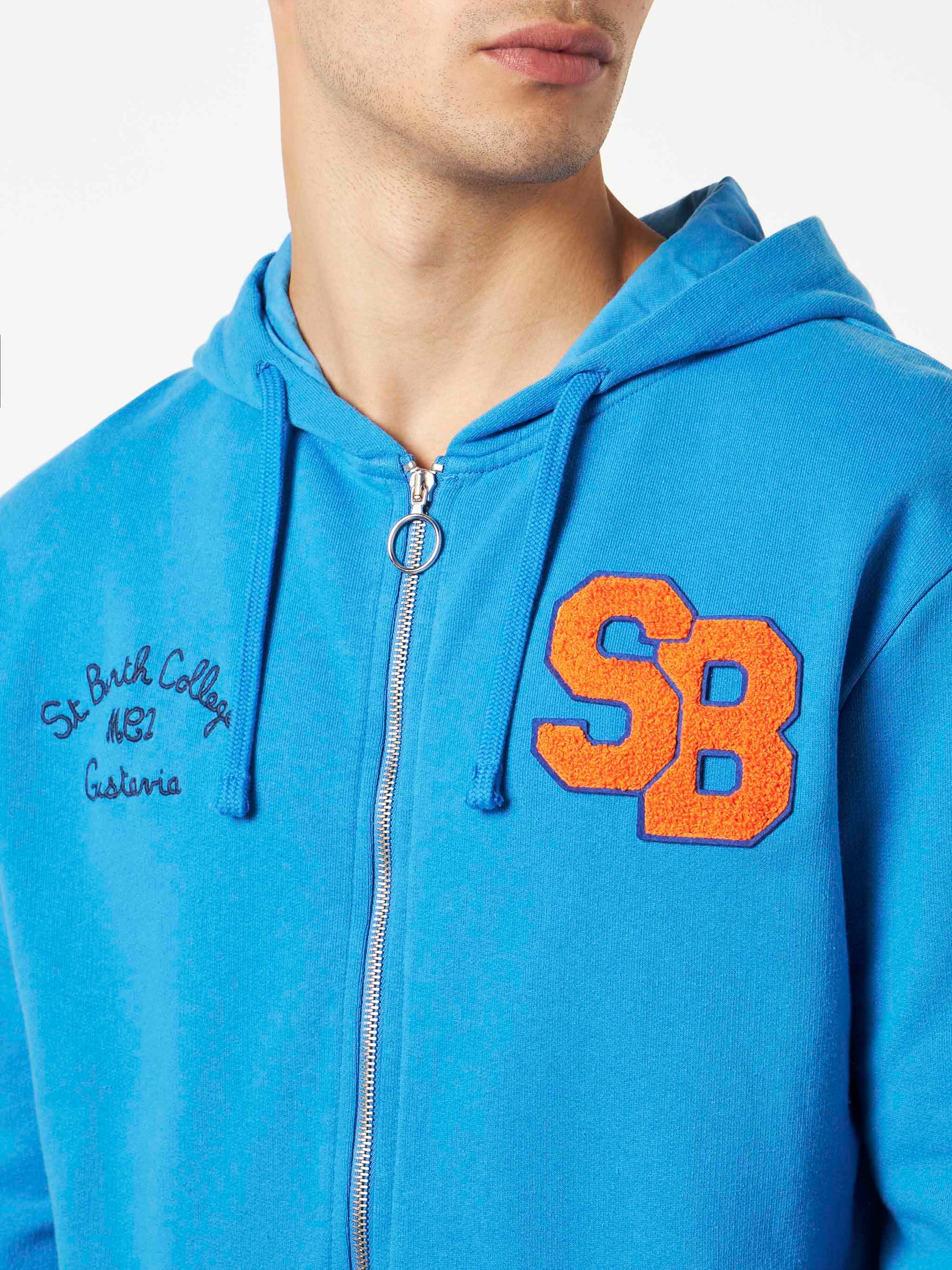 Man cotton sweatshirt with patch and embroidery - MC2 Saint Barth