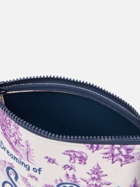Aline Wollpochette mit winterlichem Toile de Jouy-Print