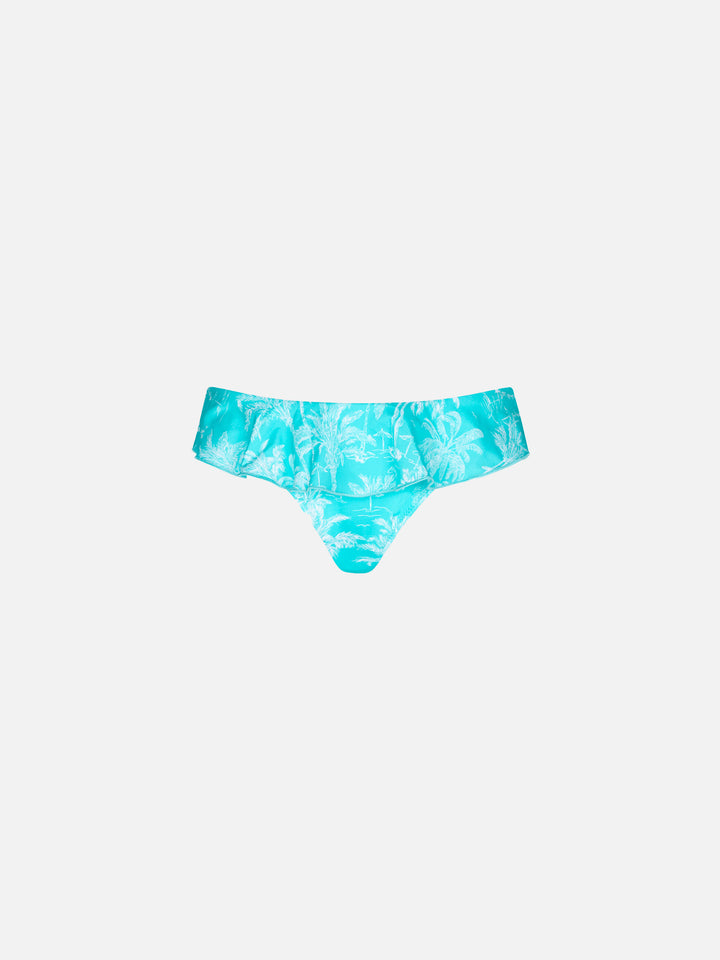 Girl swim briefs with toile de jouy print - MC2 Saint Barth