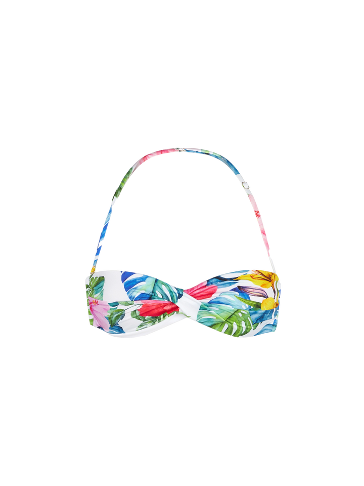 Tropical print bandeau top - MC2 Saint Barth