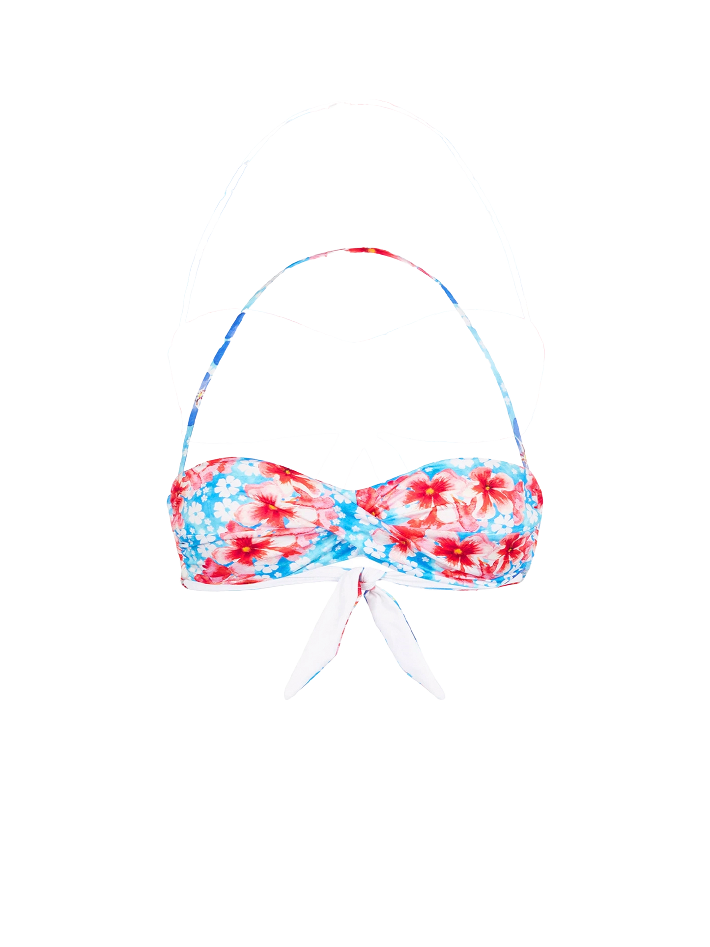 Woman bandeau top with flower print - MC2 Saint Barth