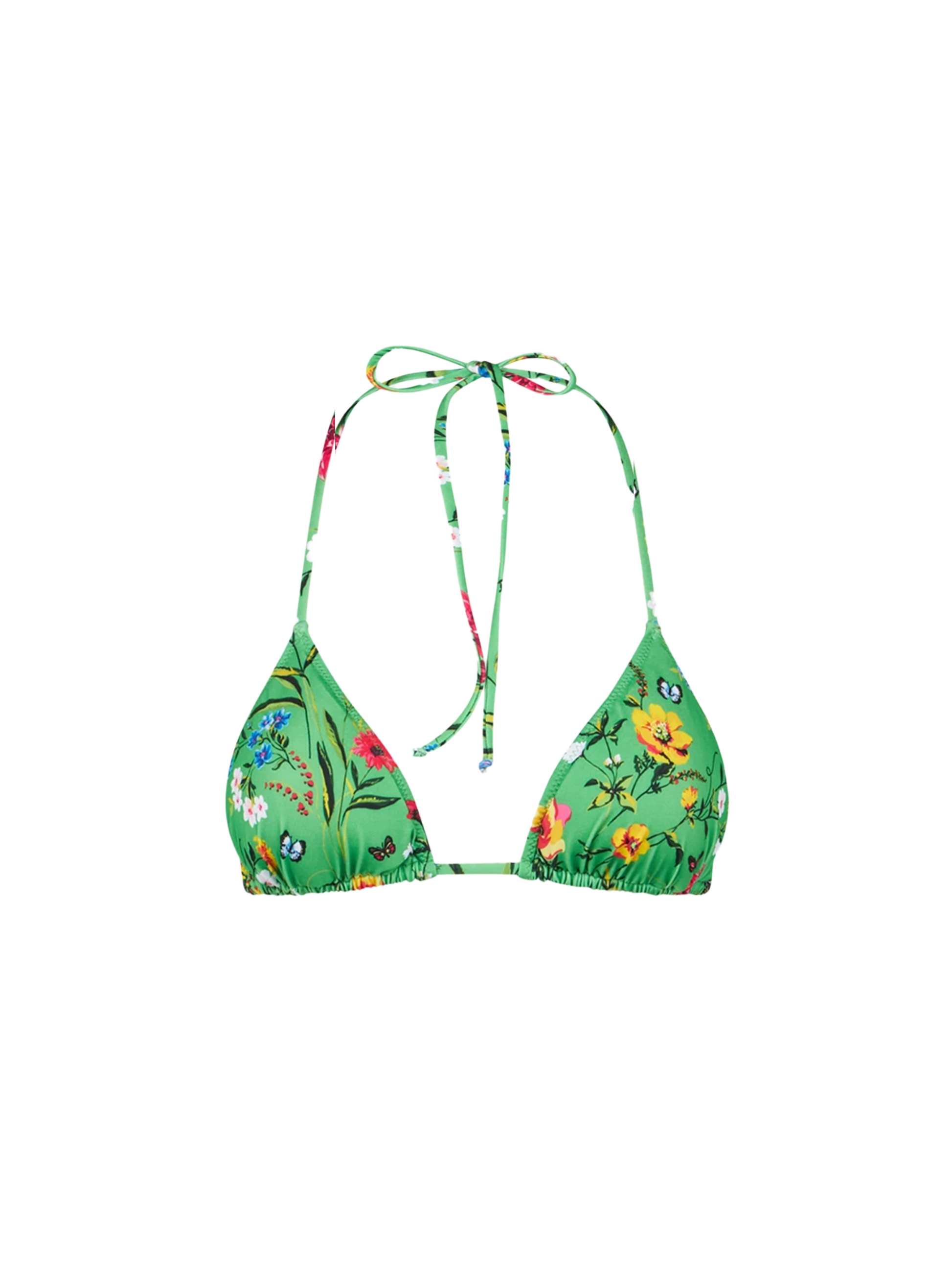 Woman triangle top with flower print - MC2 Saint Barth