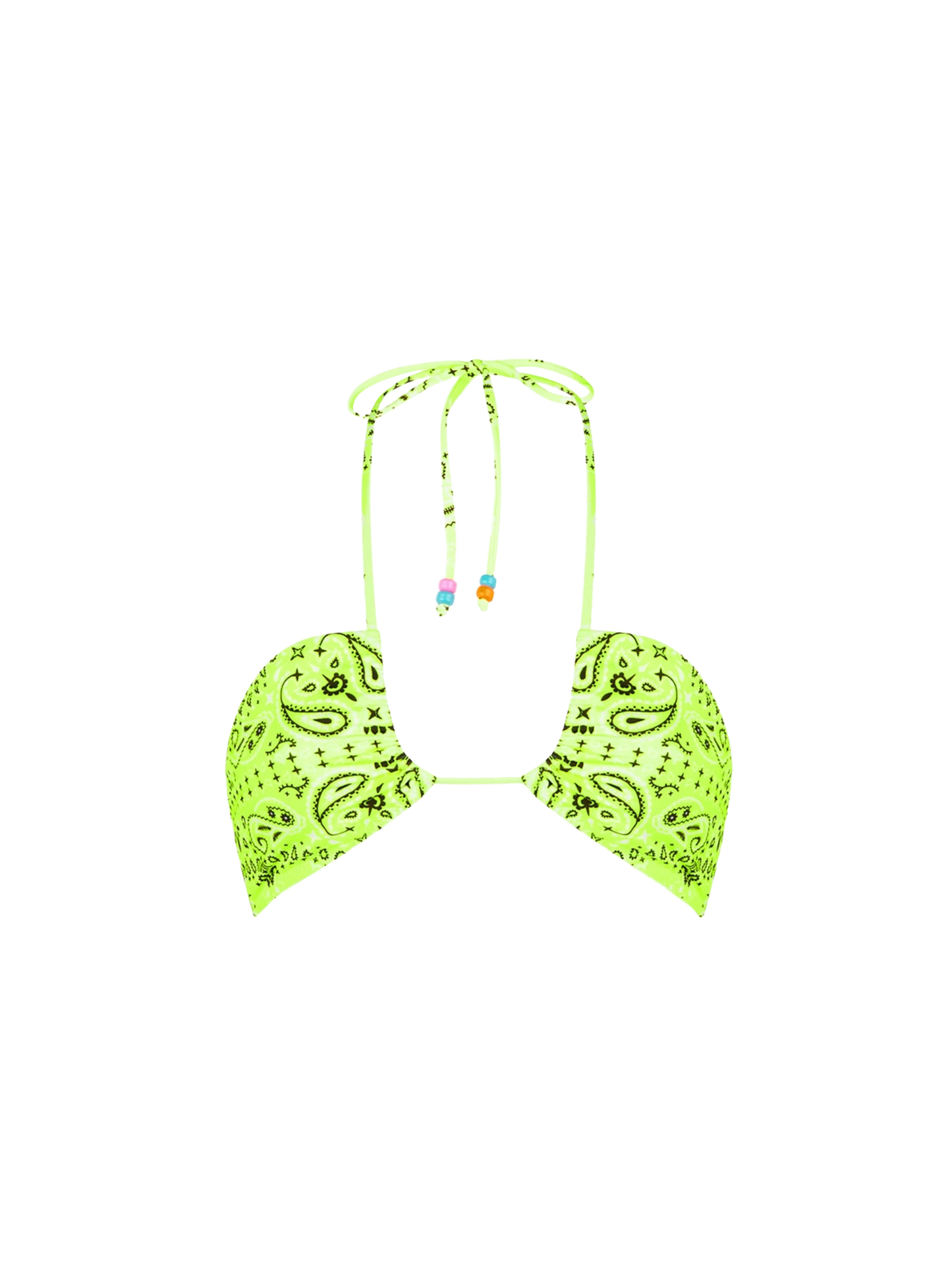 Fluo yellow bandanna bandeau top - MC2 Saint Barth