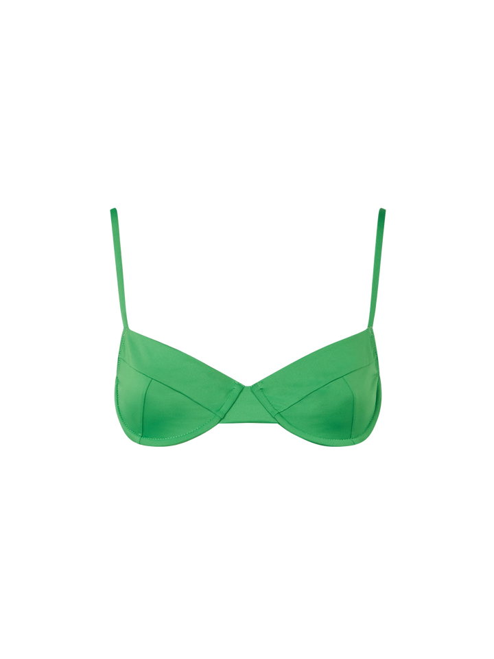 Woman green underwired bralette swimsuit - MC2 Saint Barth