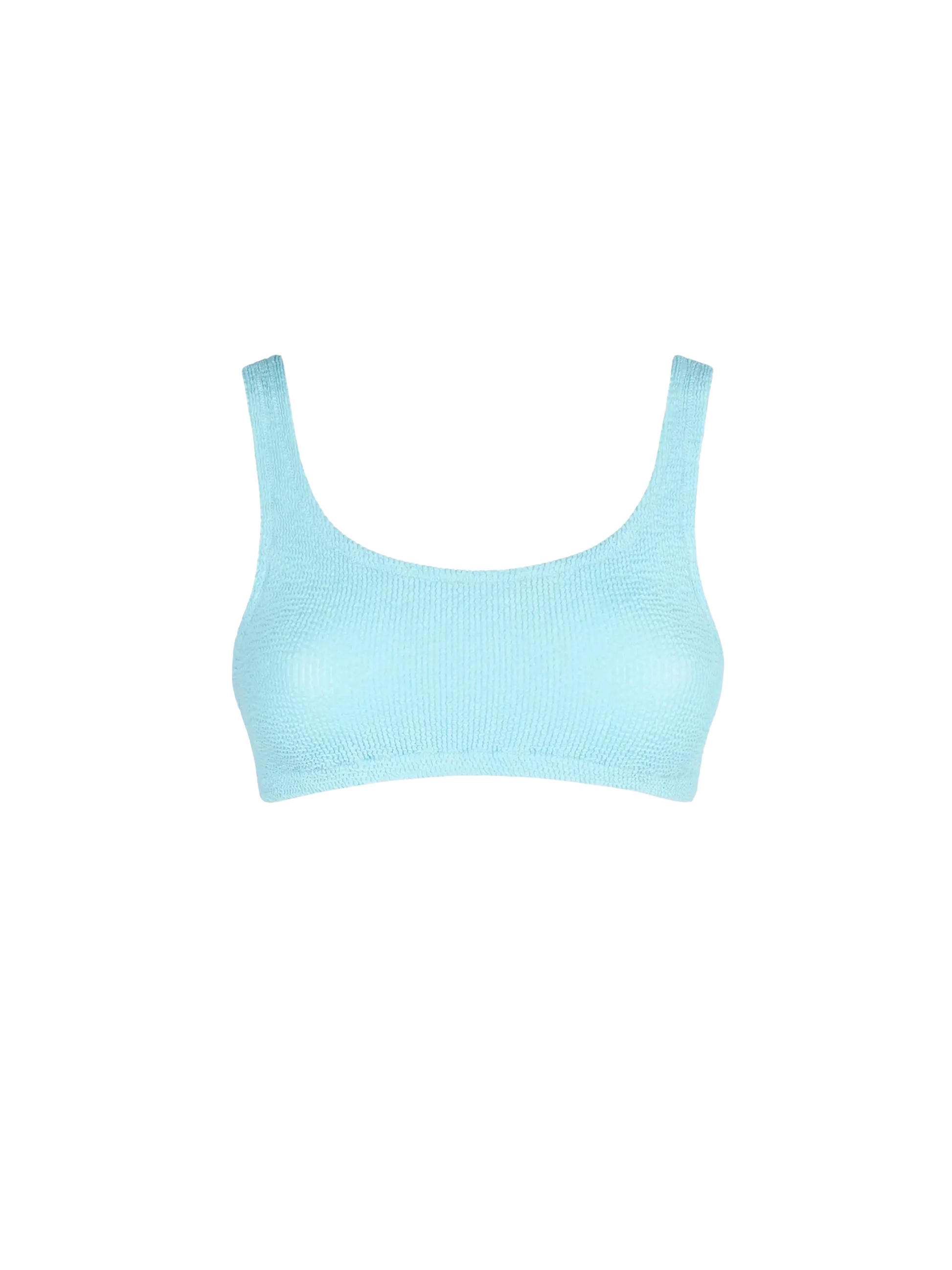 Crinkle fabric light blue bralette - MC2 Saint Barth