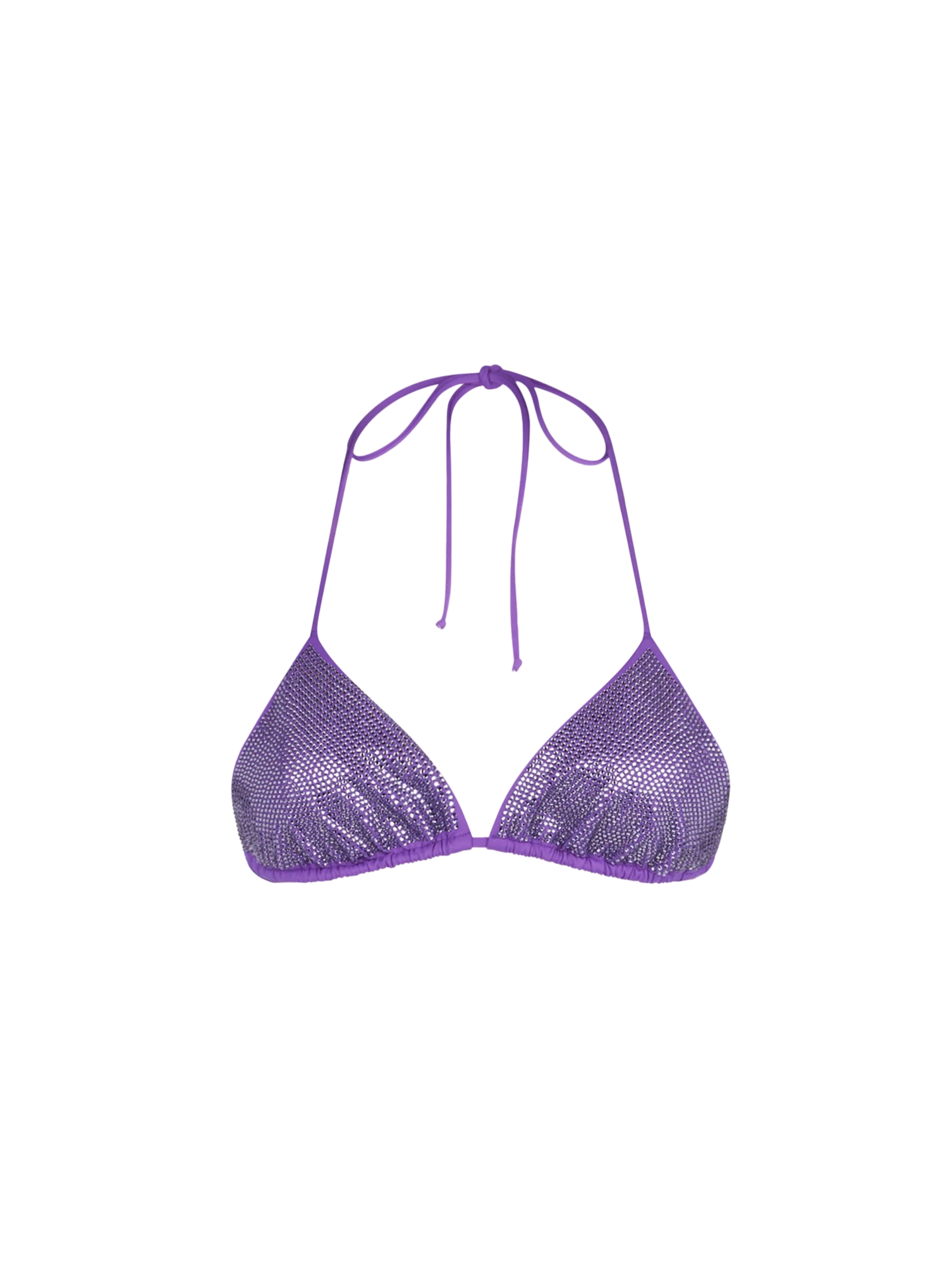 Woman triangle top swimsuit with purple strass - MC2 Saint Barth