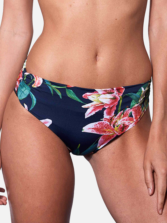 Tropical print high waist swim briefs - MC2 Saint Barth