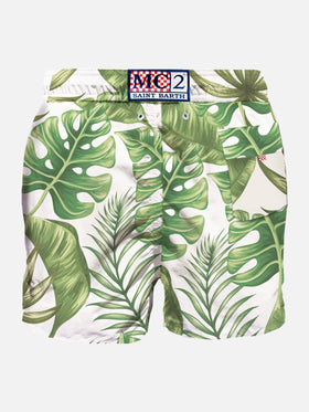 Tropical print mid-length swim shorts - MC2 Saint Barth