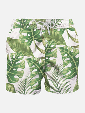 Tropical print mid-length swim shorts - MC2 Saint Barth