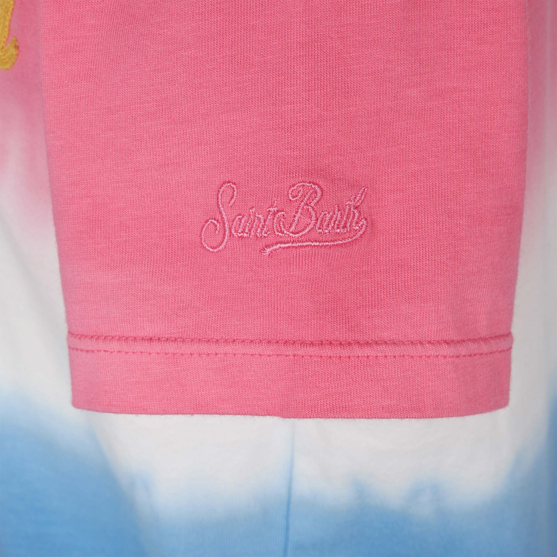 Girl tie dye t-shirt with St. Barth lettering - MC2 Saint Barth
