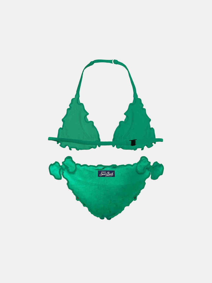 Girl emerald green triangle bikini - MC2 Saint Barth