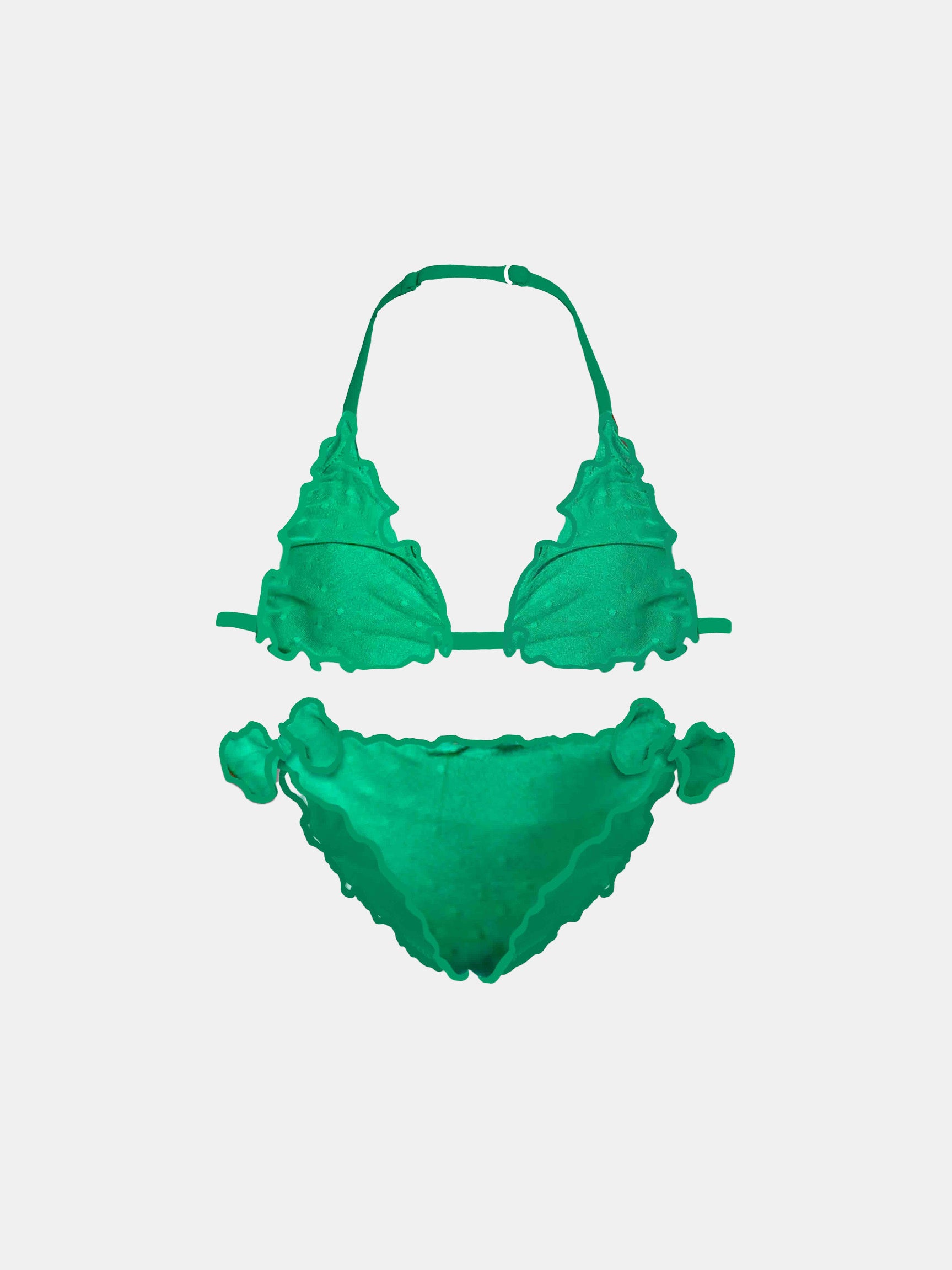 Girl emerald green triangle bikini - MC2 Saint Barth