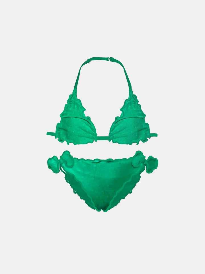 Girl emerald green triangle bikini - MC2 Saint Barth