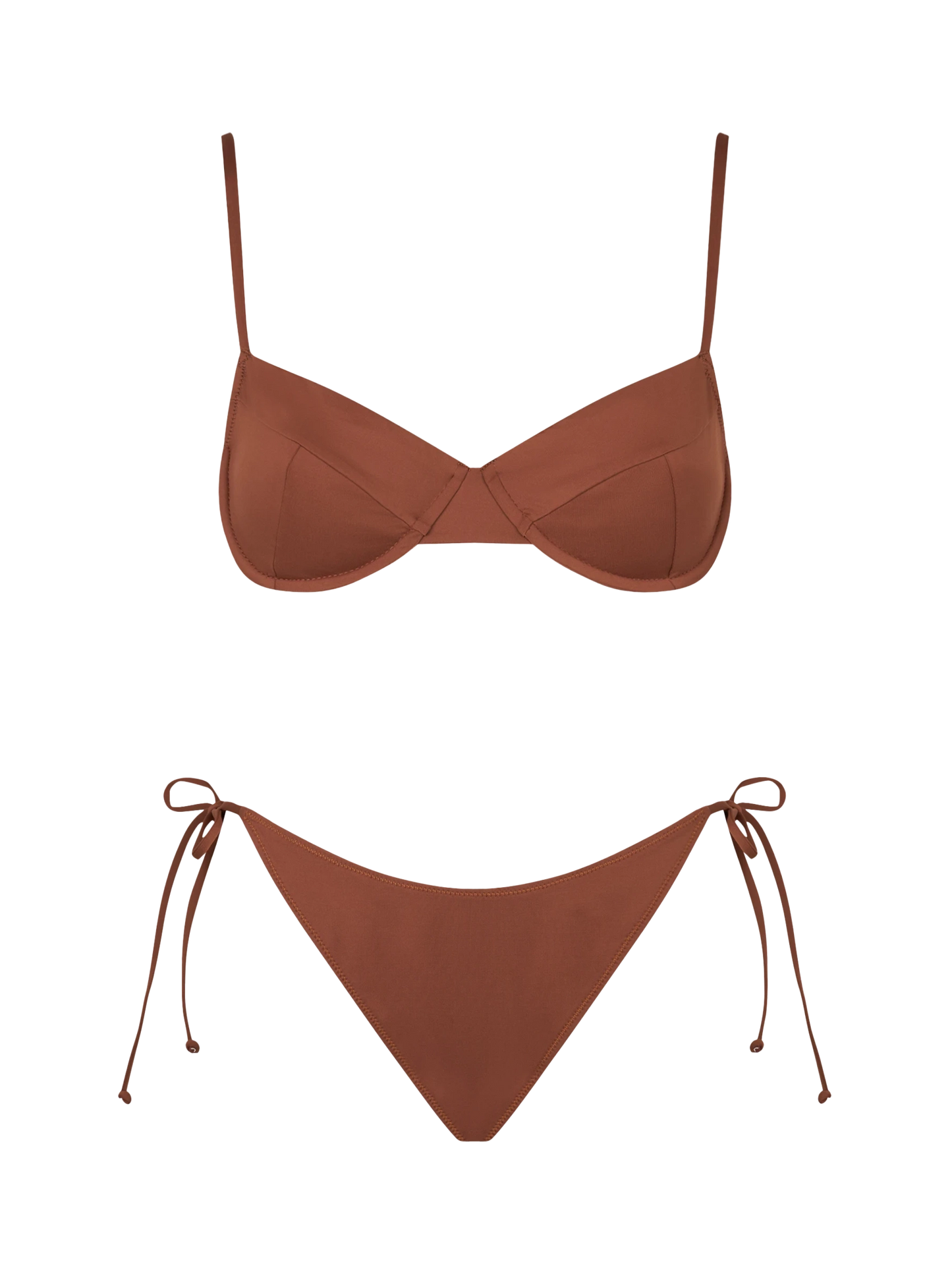 Woman brown underwired bralette bikini - MC2 Saint Barth