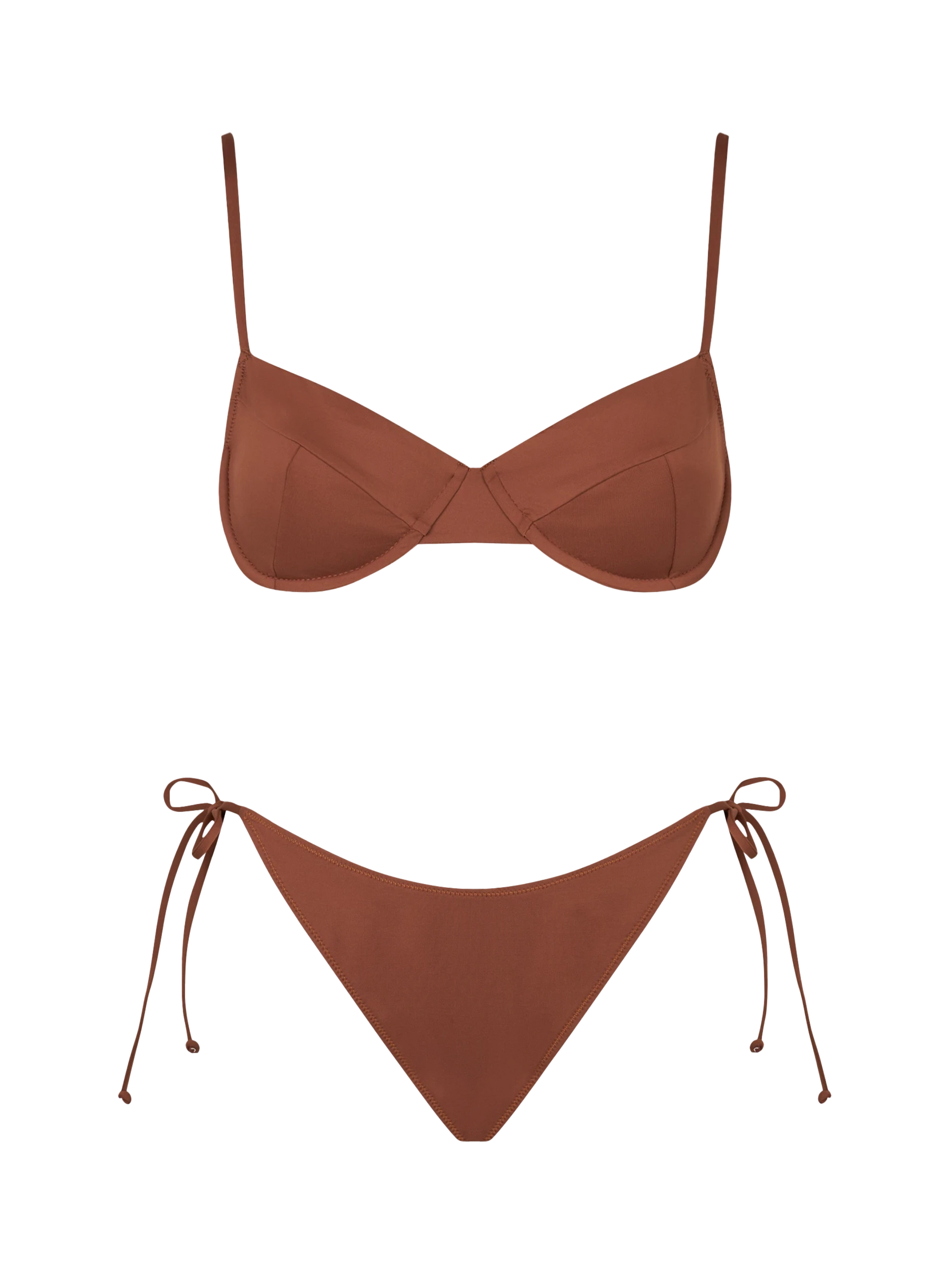 Woman brown underwired bralette bikini - MC2 Saint Barth