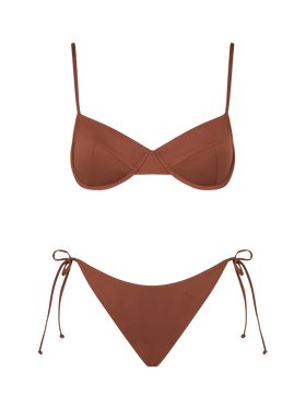Woman brown underwired bralette bikini - MC2 Saint Barth