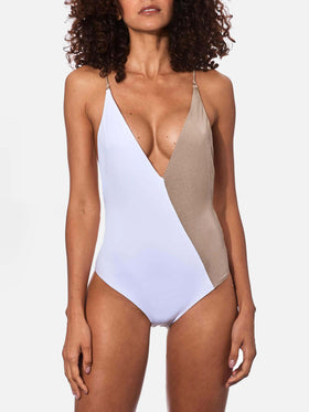 V neck one piece swimsuit - MC2 Saint Barth