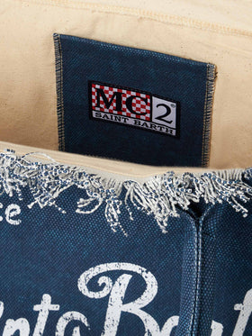 Indigo cotton canvas Vanity tote bag - MC2 Saint Barth